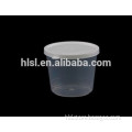 disposable clear IML small plastic containers with lids